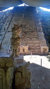 The actual cool Mayan staircase was being renovated