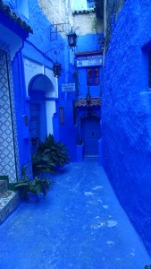 Blue buildings in Chefchaouen, Morocco